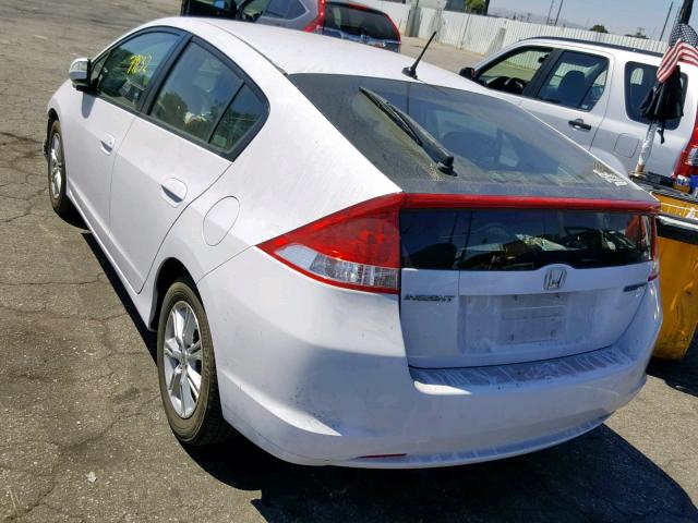 JHMZE2H73AS020799 - 2010 HONDA INSIGHT EX WHITE photo 3