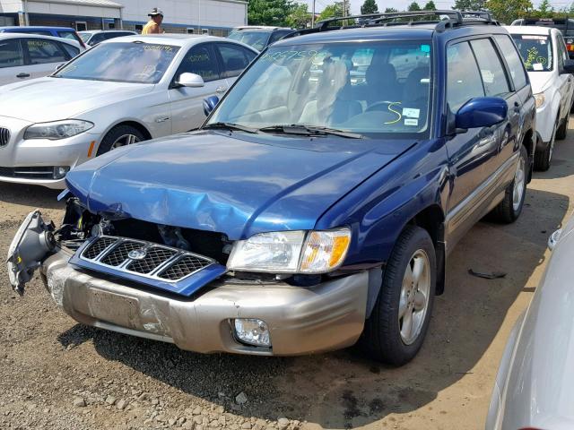 JF1SF65592H751204 - 2002 SUBARU FORESTER S BLUE photo 2