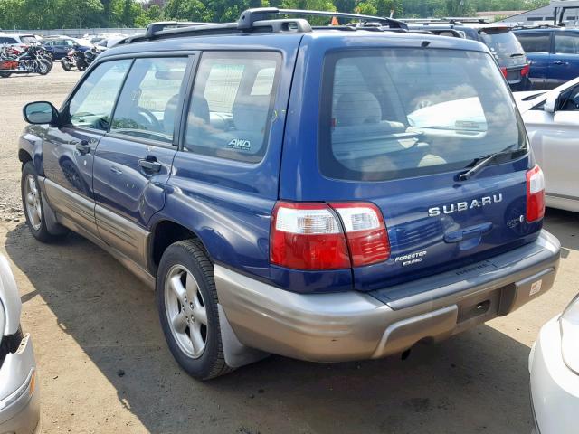 JF1SF65592H751204 - 2002 SUBARU FORESTER S BLUE photo 3