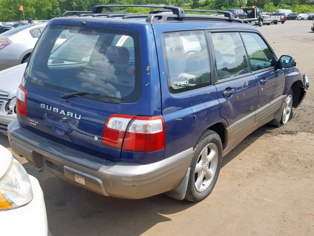 JF1SF65592H751204 - 2002 SUBARU FORESTER S BLUE photo 4