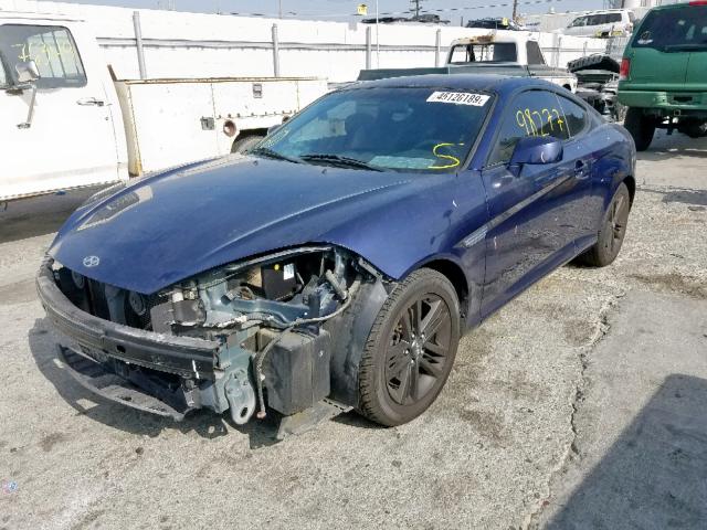 KMHHM66D77U246692 - 2007 HYUNDAI TIBURON GS BLUE photo 2