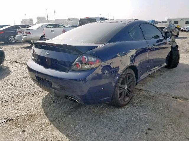 KMHHM66D77U246692 - 2007 HYUNDAI TIBURON GS BLUE photo 4