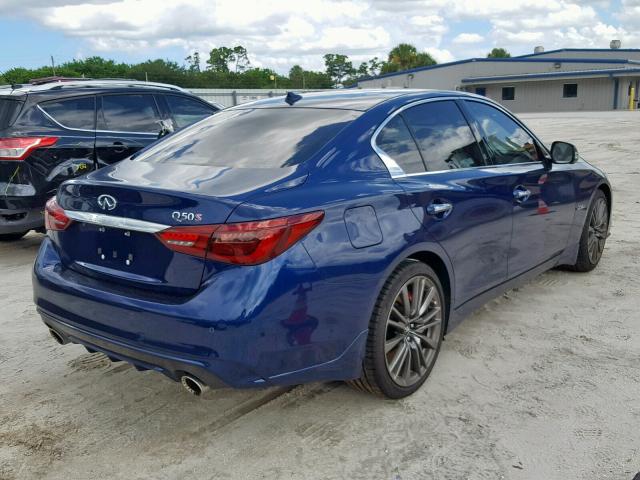 JN1FV7AP4KM760964 - 2019 INFINITI Q50 RED SP BLUE photo 4