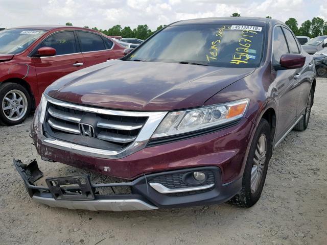 5J6TF3H37DL001950 - 2013 HONDA CROSSTOUR MAROON photo 2