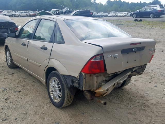 1FAFP34N16W212317 - 2006 FORD FOCUS ZX4 TAN photo 3