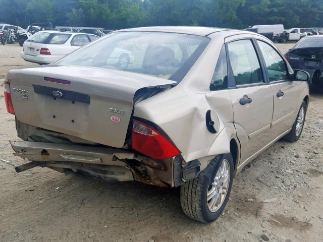 1FAFP34N16W212317 - 2006 FORD FOCUS ZX4 TAN photo 4