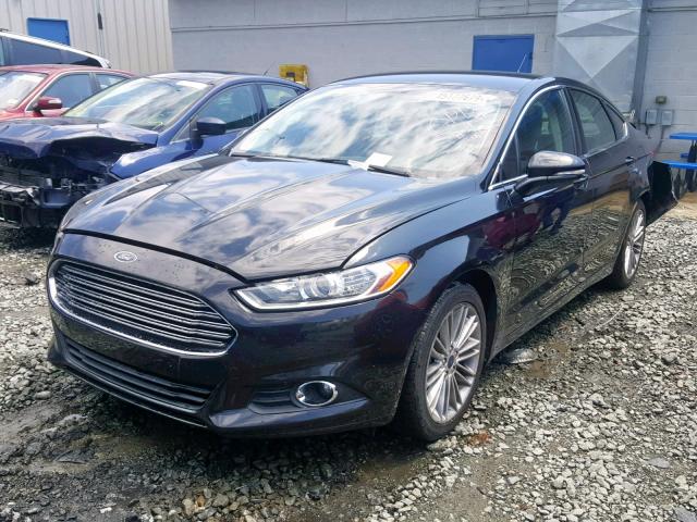 3FA6P0H95ER184566 - 2014 FORD FUSION SE BLACK photo 2