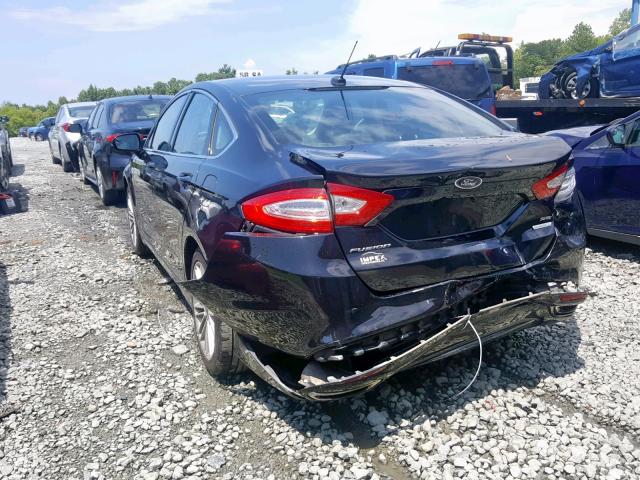 3FA6P0H95ER184566 - 2014 FORD FUSION SE BLACK photo 3