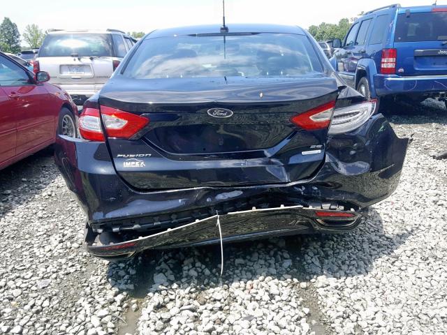 3FA6P0H95ER184566 - 2014 FORD FUSION SE BLACK photo 9