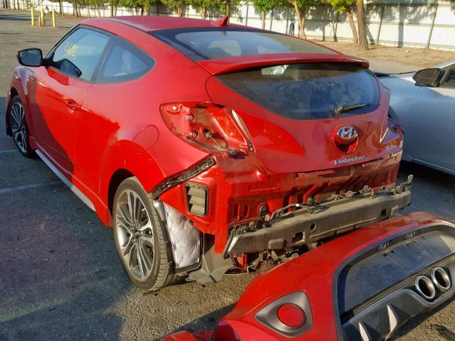 KMHTC6AE1GU263419 - 2016 HYUNDAI VELOSTER T RED photo 3