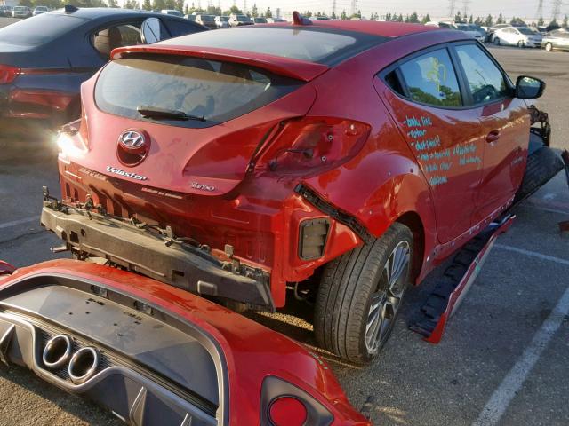 KMHTC6AE1GU263419 - 2016 HYUNDAI VELOSTER T RED photo 4