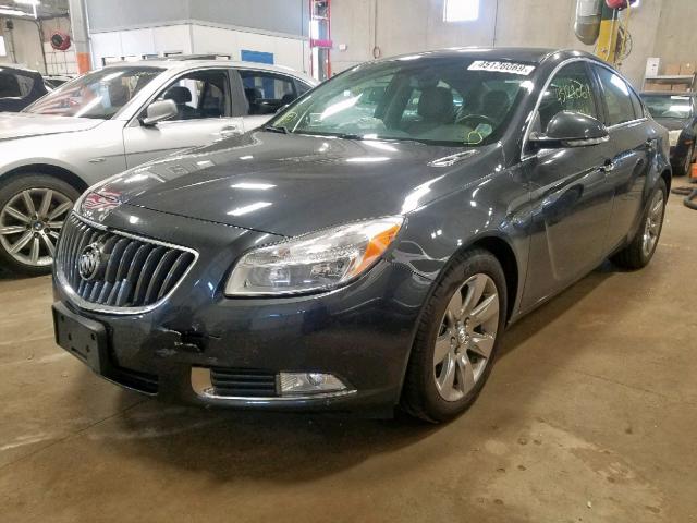 2G4GS5EV8D9171757 - 2013 BUICK REGAL PREM GRAY photo 2