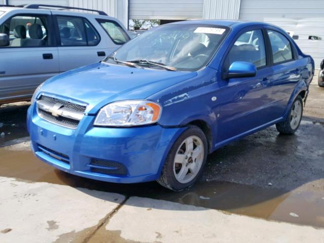 KL1TG56647B114266 - 2007 CHEVROLET AVEO LT BLUE photo 2