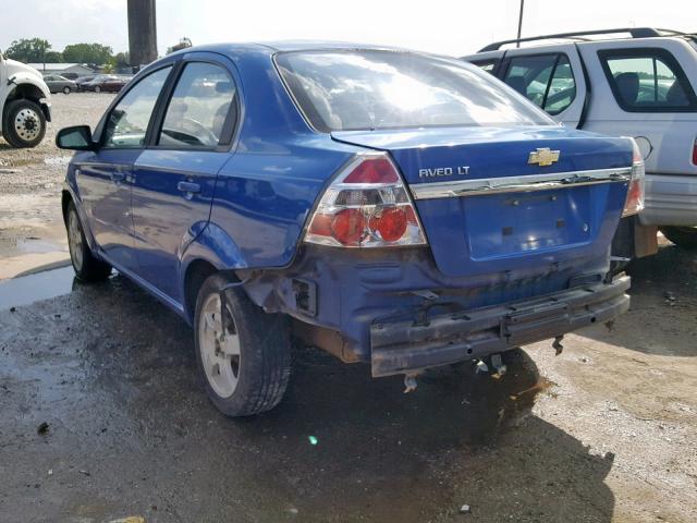 KL1TG56647B114266 - 2007 CHEVROLET AVEO LT BLUE photo 3