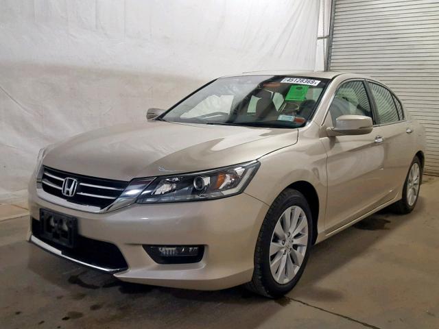 1HGCR3F83EA010073 - 2014 HONDA ACCORD EXL TAN photo 2