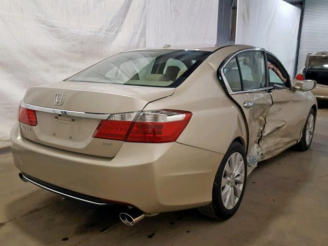 1HGCR3F83EA010073 - 2014 HONDA ACCORD EXL TAN photo 4