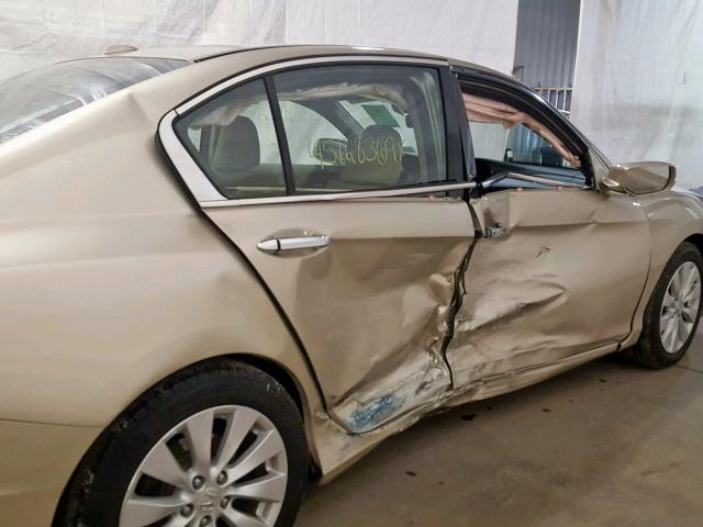 1HGCR3F83EA010073 - 2014 HONDA ACCORD EXL TAN photo 9