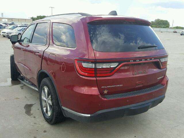 1C4RDHDG3EC499979 - 2014 DODGE DURANGO LI RED photo 3