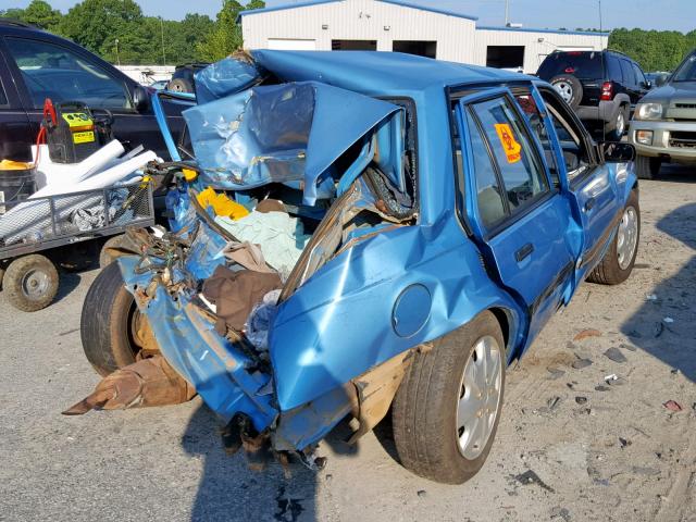 1G1JC5440N7237004 - 1992 CHEVROLET CAVALIER V BLUE photo 4