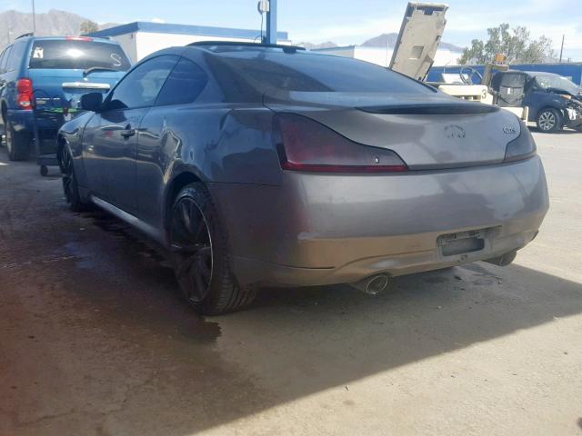 JNKCV64E78M122848 - 2008 INFINITI G37 BASE GRAY photo 3