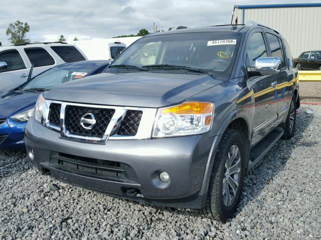 5N1BA0ND1FN621353 - 2015 NISSAN ARMADA SV GRAY photo 2