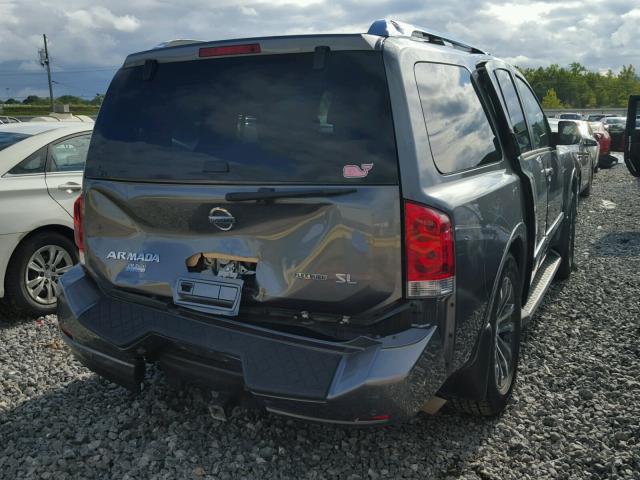 5N1BA0ND1FN621353 - 2015 NISSAN ARMADA SV GRAY photo 4