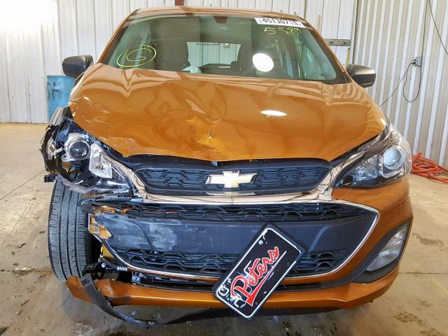 KL8CB6SA9KC805389 - 2019 CHEVROLET SPARK LS ORANGE photo 9