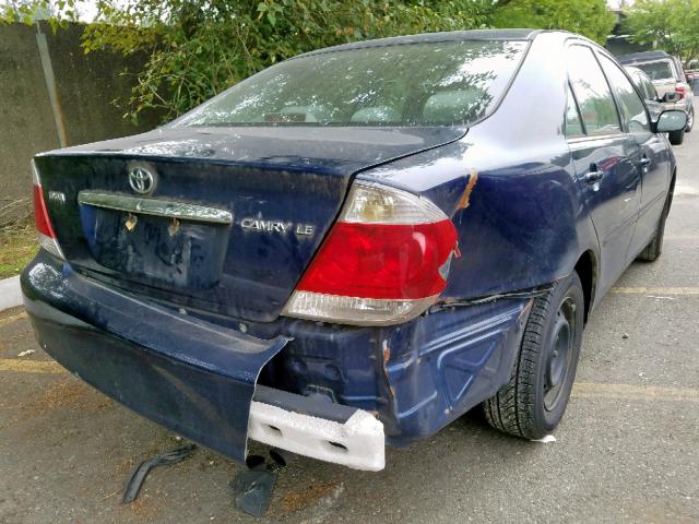 4T1BE30K35U034703 - 2005 TOYOTA CAMRY LE BLUE photo 4