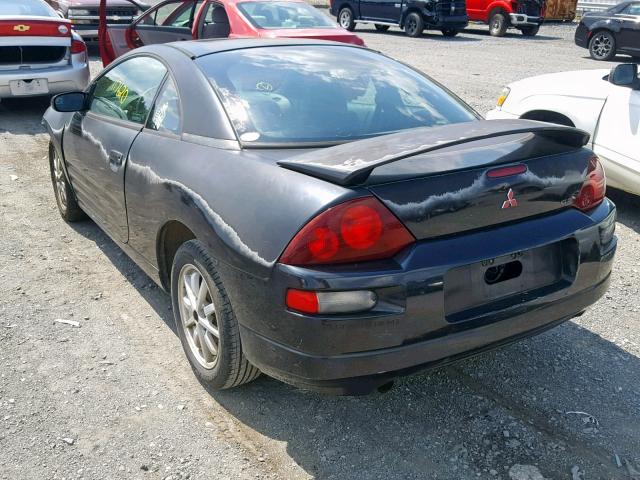 4A3AC44G91E188111 - 2001 MITSUBISHI ECLIPSE GS BLACK photo 3