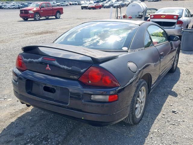 4A3AC44G91E188111 - 2001 MITSUBISHI ECLIPSE GS BLACK photo 4