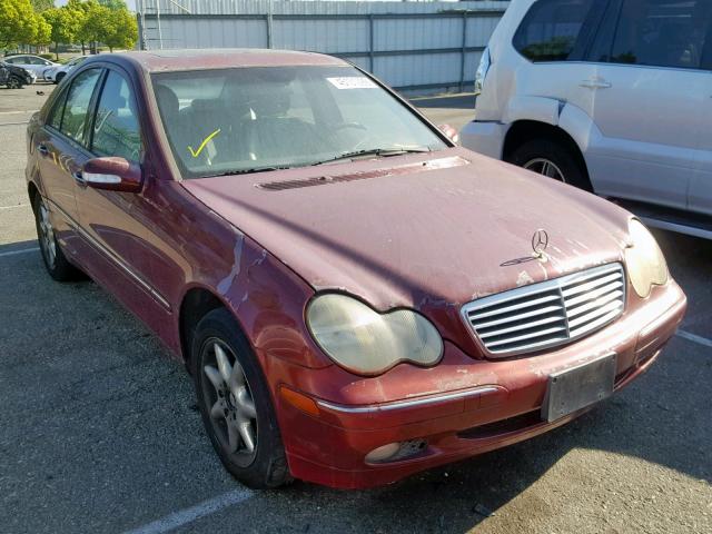 WDBRF61J52F269786 - 2002 MERCEDES-BENZ C 240 BURGUNDY photo 1