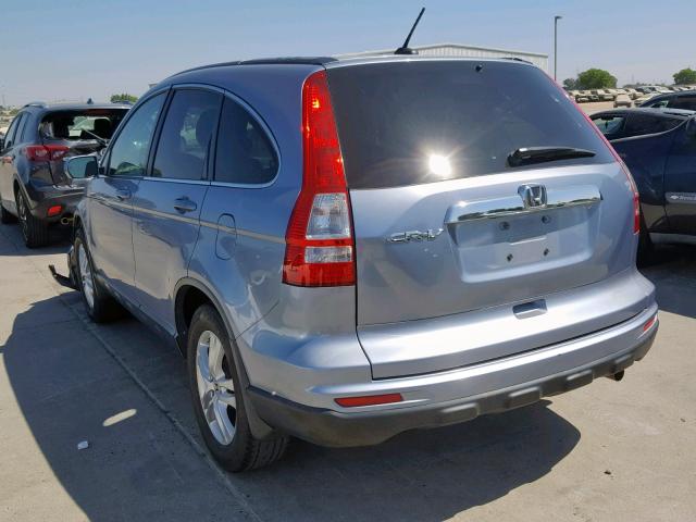 JHLRE3H77BC016406 - 2011 HONDA CR-V EXL BLUE photo 3