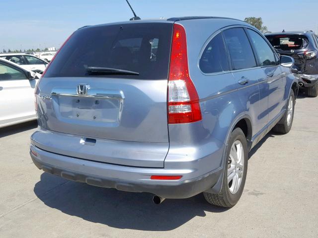 JHLRE3H77BC016406 - 2011 HONDA CR-V EXL BLUE photo 4