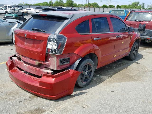 1B3HB28C28D509780 - 2008 DODGE CALIBER RED photo 4