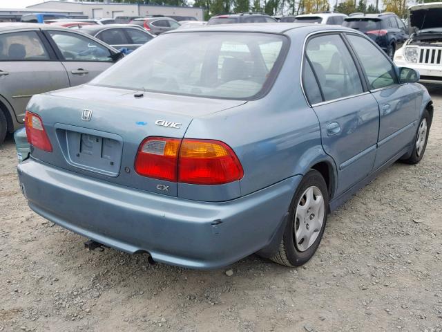 2HGEJ8545YH590489 - 2000 HONDA CIVIC EX BLUE photo 4