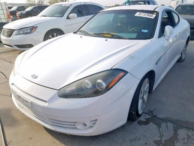 KMHHM66D78U278561 - 2008 HYUNDAI TIBURON GS WHITE photo 2