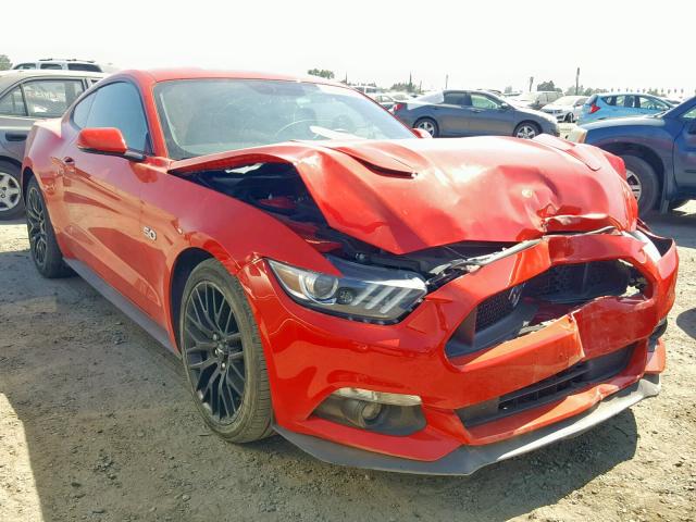1FA6P8CF1F5303195 - 2015 FORD MUSTANG GT RED photo 1