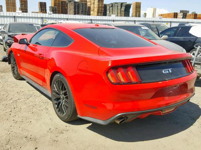 1FA6P8CF1F5303195 - 2015 FORD MUSTANG GT RED photo 3