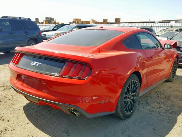 1FA6P8CF1F5303195 - 2015 FORD MUSTANG GT RED photo 4