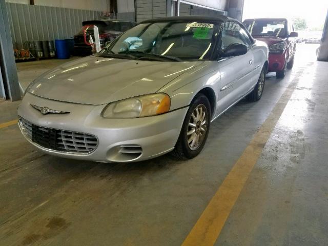 1C3EL45U61N619890 - 2001 CHRYSLER SEBRING LX SILVER photo 2