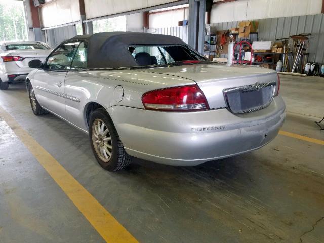 1C3EL45U61N619890 - 2001 CHRYSLER SEBRING LX SILVER photo 3