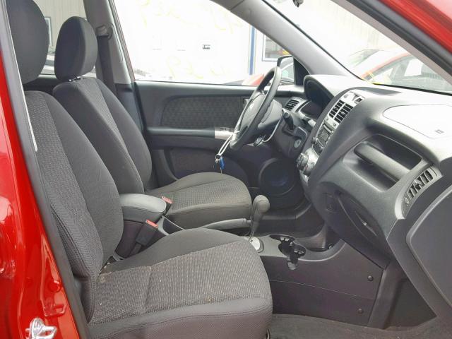 KNDJE723387539298 - 2008 KIA SPORTAGE E RED photo 5