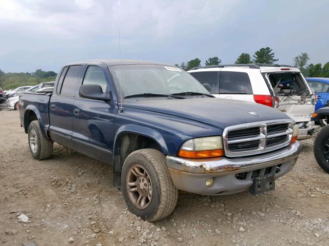 1D7HG48N63S138615 - 2003 DODGE DAKOTA QUA BLUE photo 1