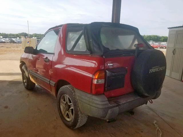 2CNBJ18C526931447 - 2002 CHEVROLET TRACKER RED photo 3