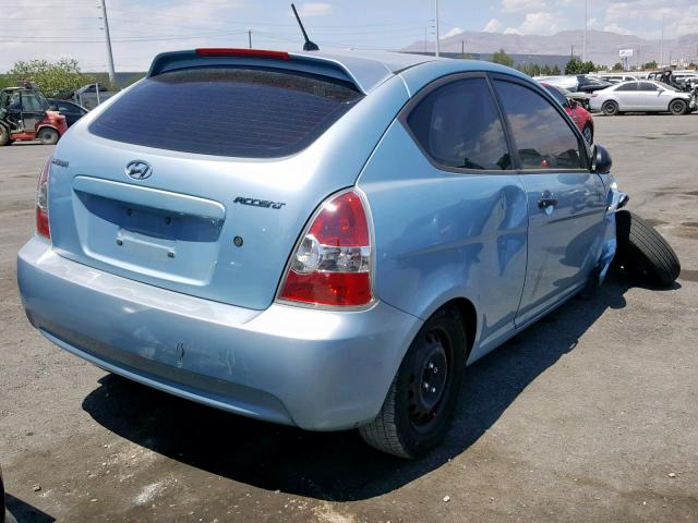 KMHCM36C58U062935 - 2008 HYUNDAI ACCENT GS BLUE photo 4