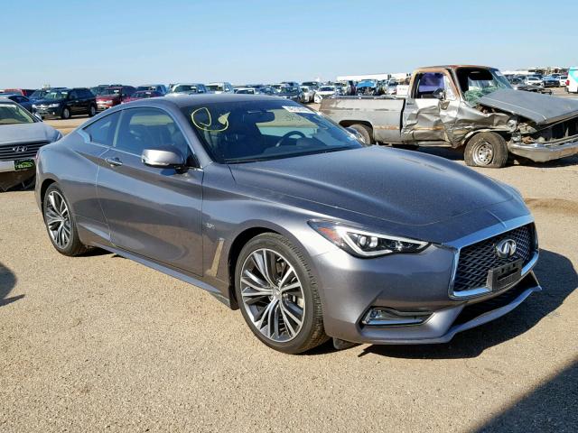 JN1EV7EL4JM392741 - 2018 INFINITI Q60 LUXE 3 GRAY photo 1