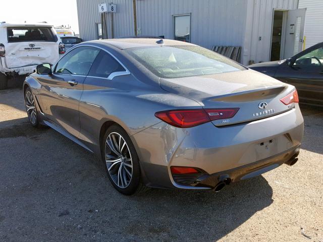 JN1EV7EL4JM392741 - 2018 INFINITI Q60 LUXE 3 GRAY photo 3