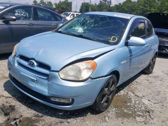 KMHCN36C47U036905 - 2007 HYUNDAI ACCENT SE BLUE photo 2