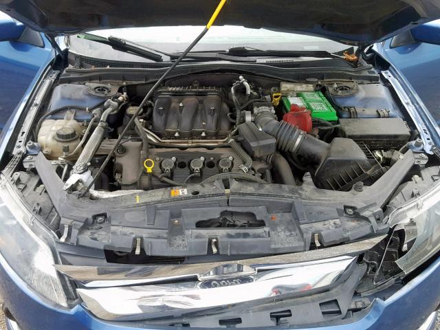 3FAHP0JG0AR306214 - 2010 FORD FUSION SEL BLUE photo 7