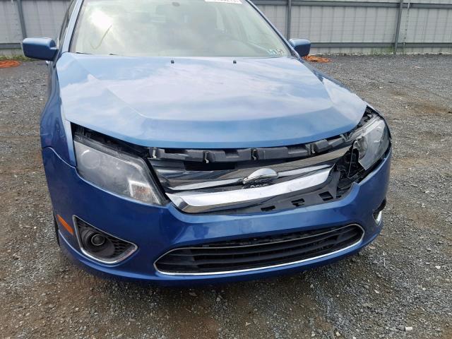 3FAHP0JG0AR306214 - 2010 FORD FUSION SEL BLUE photo 9